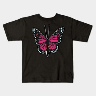 Butterfly 02h, transparent background Kids T-Shirt